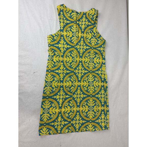 Cottagecore Tracy Negoshian Dress Twee Print Cotton Yellow Blue Floral Small - Picture 2 of 8